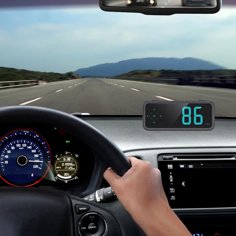GUGUMO GPS Digital Speedometer for Car MPH, Universal HUD Speed Meter with LED Large Font, Plug Play for Car Truck Motor SUV Golf Cart All Vehicles (Digital Speedometer with Bracket) - Image 3